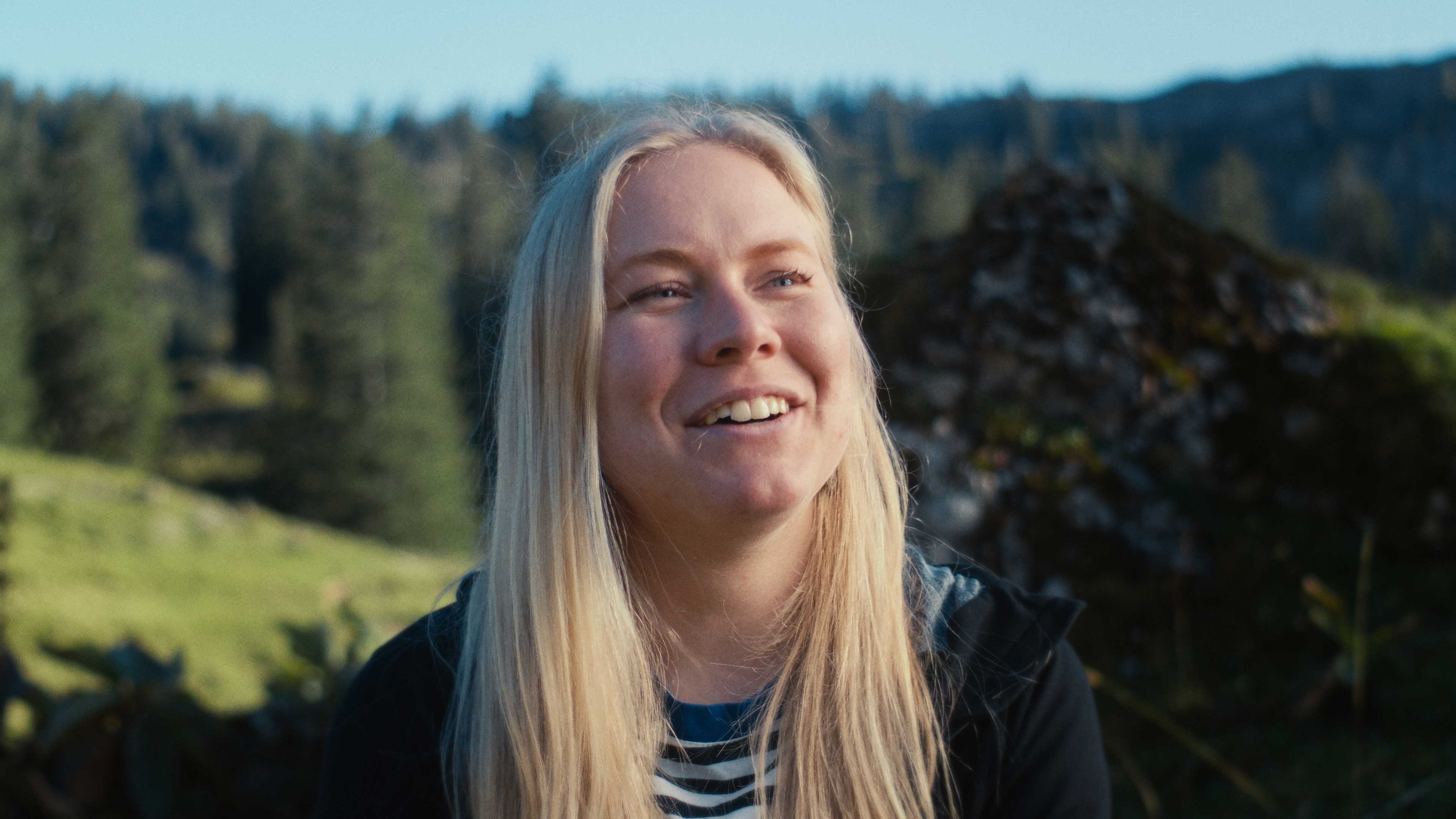 Nona giving an interview Simon Abele