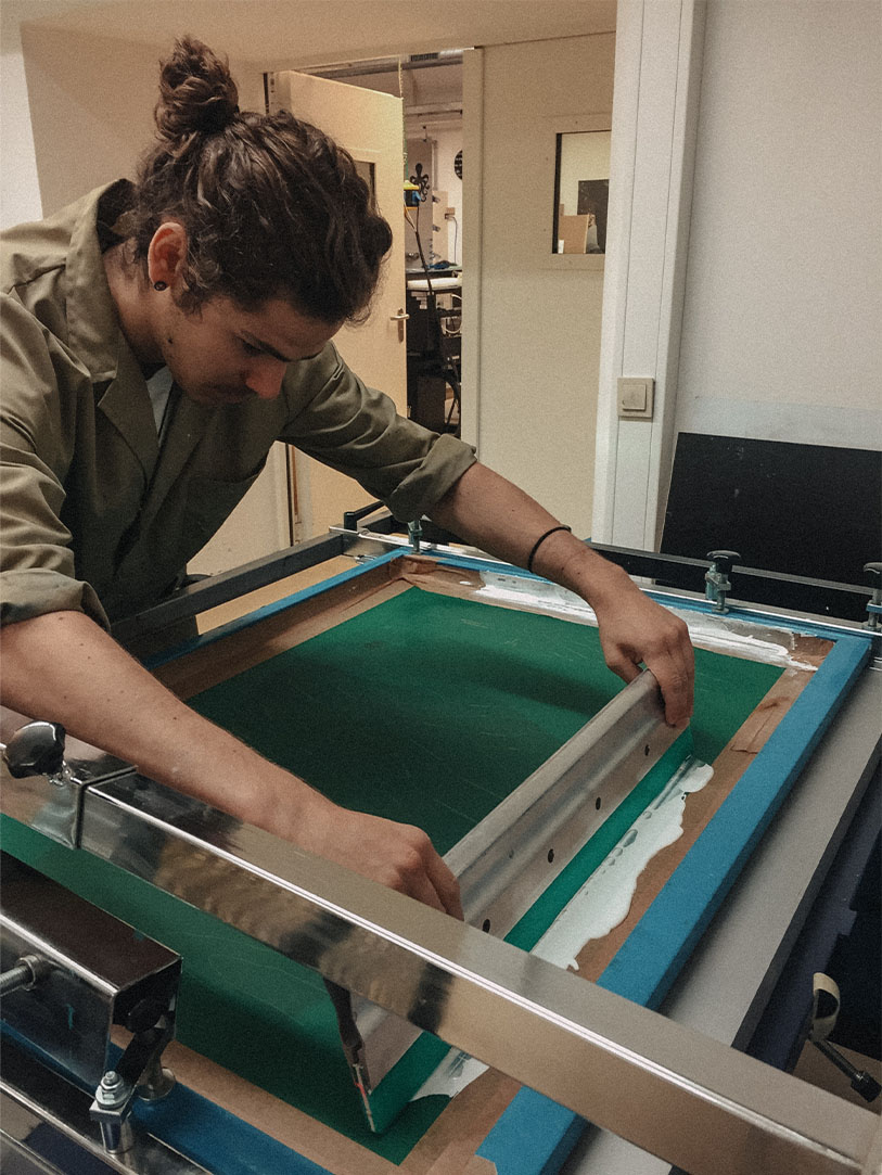 screen printing workshop UniBZ Simon Abele