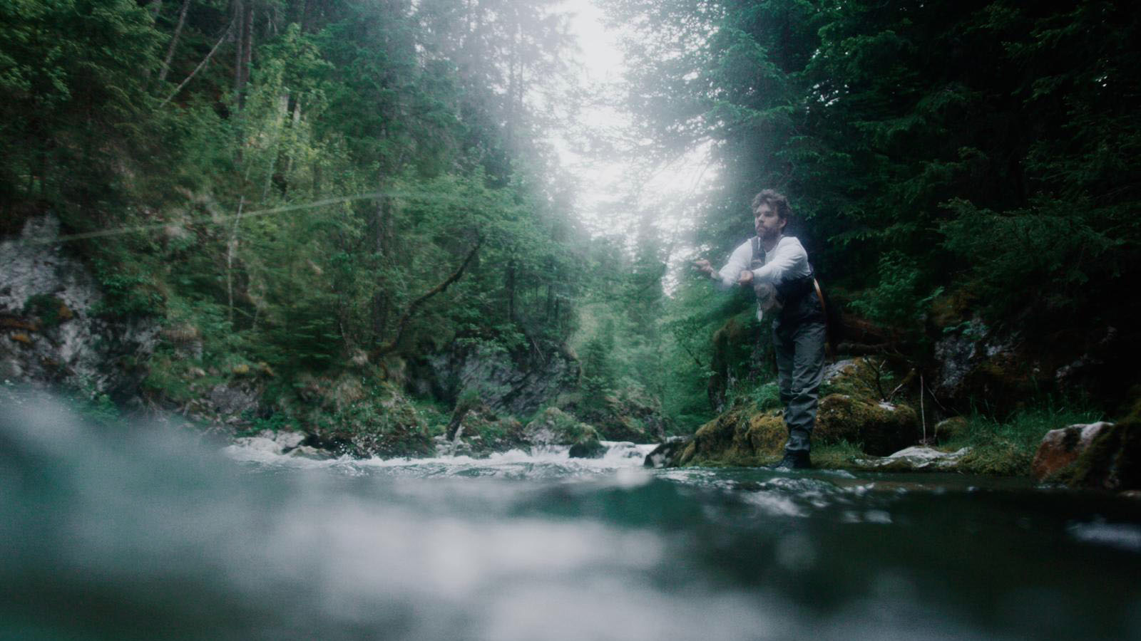 Flyfishing at mountain river Simon Abele
