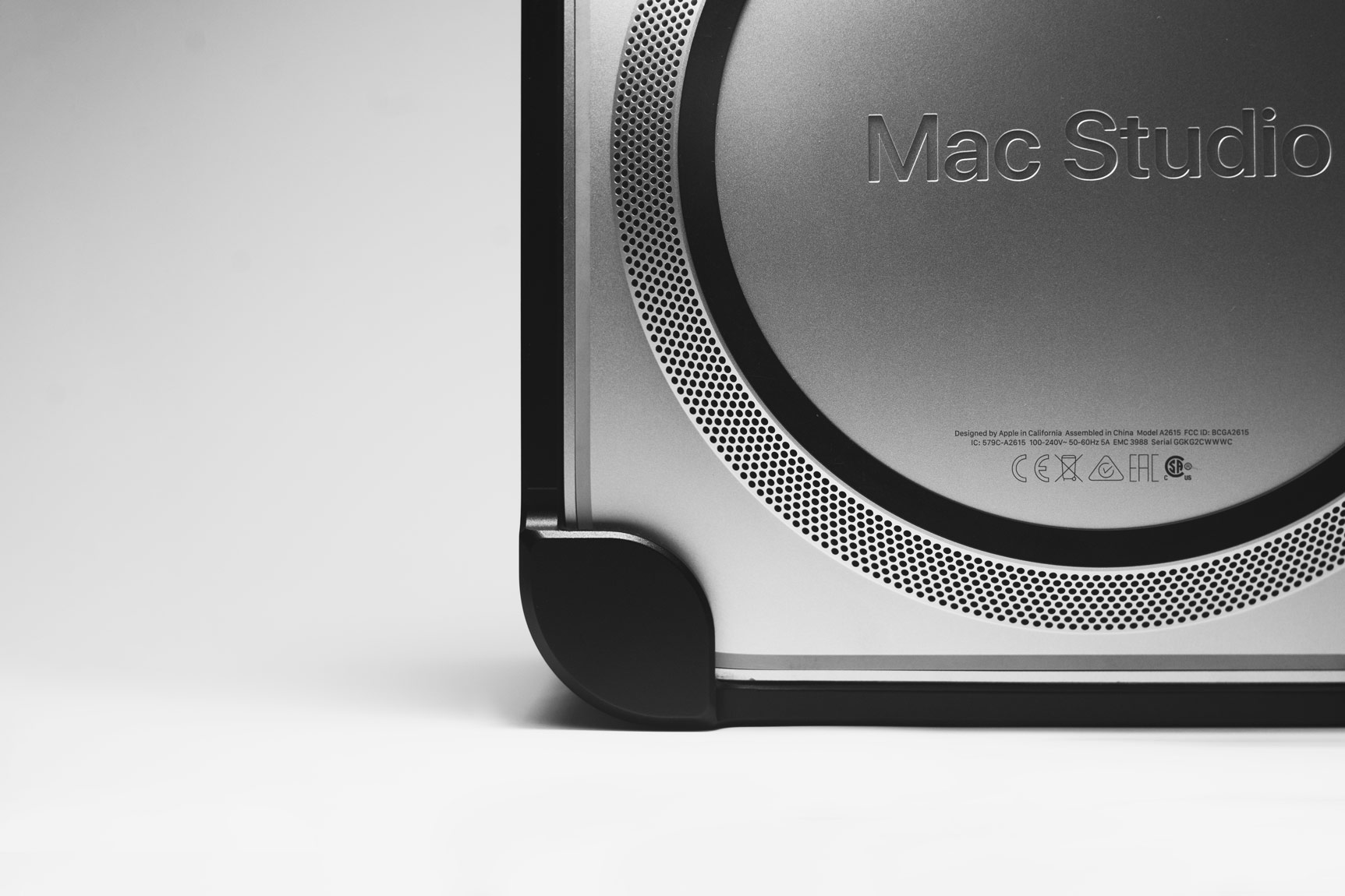 Cropped view corner Mac studio Simon Abele